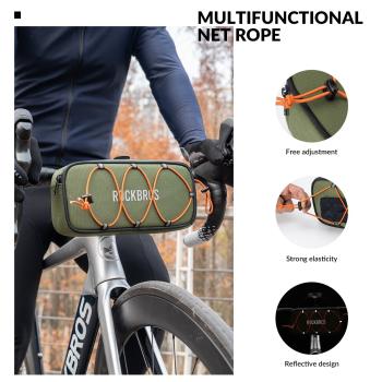 Preview: 3011002400 (white, black, grey, green, orange), ROCKBROS handlebar bag bike bag patented design front bag